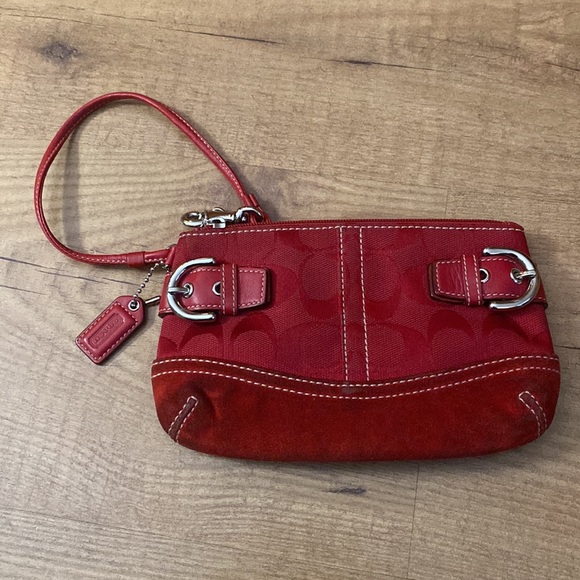 Red Coach Wristlet - Picture 2 of 6